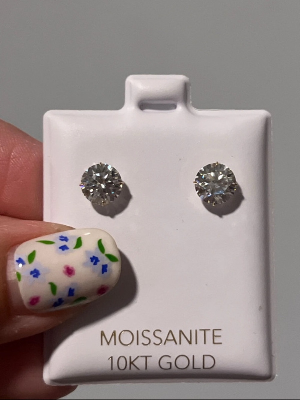 GRA Moissanite 2cttw Round Stud Earrings 10KT Yellow Gold Ethical Gemstone